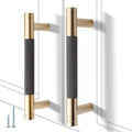 12 Pack 3 3/4 Inch 96 mm Knurled Cabinet Handles Cabinet Pulls Aluminum Handles Pulls Gold and Grey Oxidation Finish with Diamond Pattern 5" Length (3.75" Hole Center) - color: Gold and Grey, size: 3 3/4 Inch