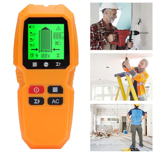 Stud Finder Wall Scanner with HD LCD Display - Portable Precision Detection for Wood, Metal & Live Electrical Wires, Advanced Wall Scanning Tool