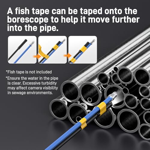 Teslong 50FT USB C Borescope Camera with Light for iPhone 15/16/17 Android