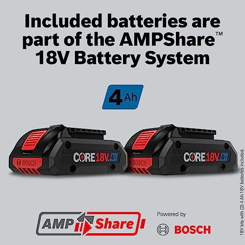 BOSCH GKS18V-22LB25 18V Brushless Blade-Left 6-1/2 In. Circular Saw Kit with (2) CORE18V 4 Ah Advanced Power Batteries - style: Blade-Left w/ Battery Kit