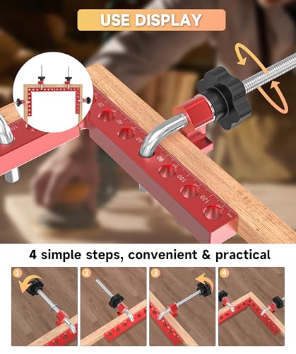 Corner Clamps for Woodworking Tools 4 Set Aluminum 5.5" 90 Degree Clamp