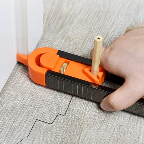 Contour Gauge Profile Tool with Lock Precision Ruler for Irregular Shapes Measuring Woodworking and DIY Projects