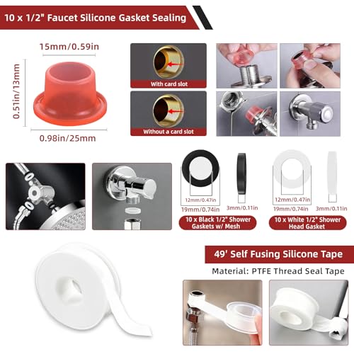GPANDAG 40PCS Plumbing Tool and Faucet Wrench Set, Universal Sink Wrench