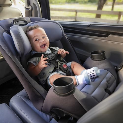 Safety 1st Ellaris 3-in-1 Convertible Car Seat, Slim Fit Design, Rear & Forward-Facing, 5-Position Headrest, Travel-Friendly with Machine-Washable Seat Pad, Smokey Haze - color: Smokey Haze