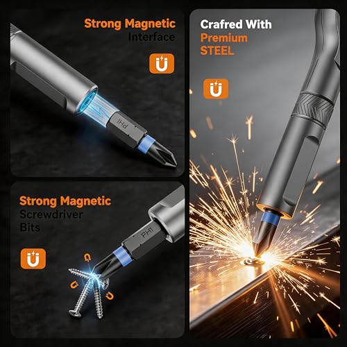 25-in-1 Ratcheting Screwdriver Set with Magnetic S2 Steel Bits, Multi Bit Screwdriver Tool Kit with Storage Case for Electronics Repair, Furniture Assembly, Computer, Bicycle & DIY Home Tools - size: 25 in 1 Grey