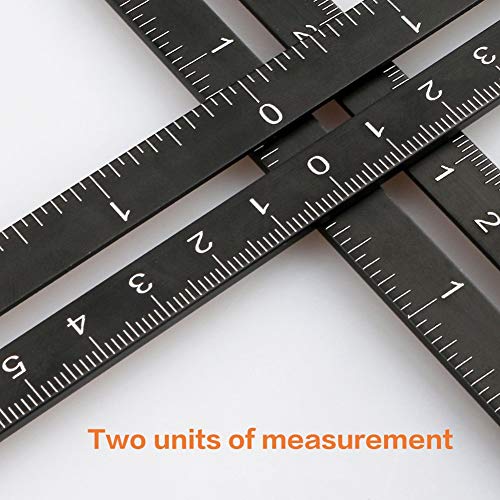 Multi Angle Measuring Ruler, 12-Sides Ruler Hole Locator Aluminum Alloy Universal Multi Angle Measuring Ruler Protractors, Adjustable Floor Tile Glass Woodworking Puncher - color: 12side