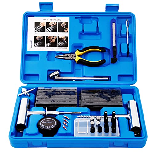 AUTOWN Flat Tire Repair Kit 68pcs, Heavy Duty Tire Plug Kit to Fix Puncture - size: 67pcs