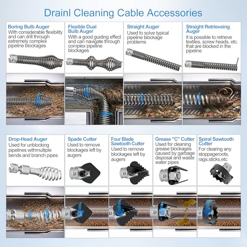 10Pcs Drain Snake Drill Attachment