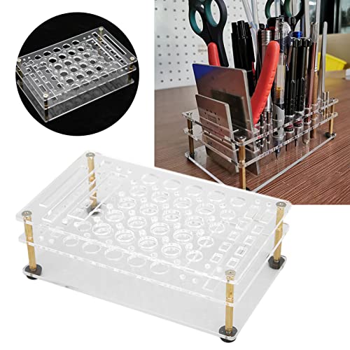 Screwdriver Storage Rack, Acrylic Tool Stand, Transparent, Portable & Lightweight, Ideal for Hardware Tools & Repair Items