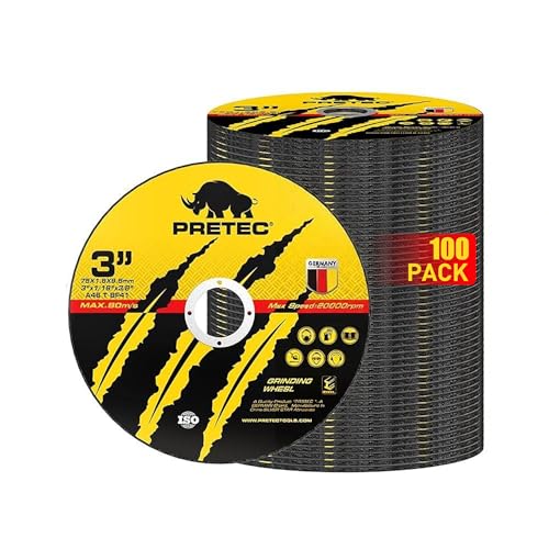 3 Inch Cut Off Wheels, 100 Pack Metal and Stainless Steel Cutting Wheel