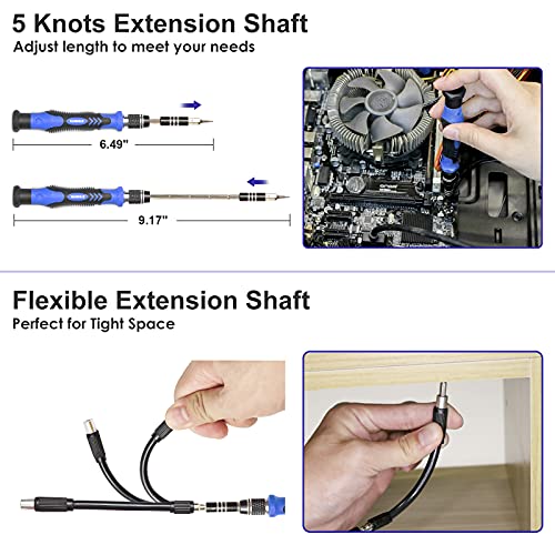 STREBITO 79 in 1 Computer Screwdriver Kit with Anti Static Wrist Strap | 58 Precision Magnetic Bits, Precision Screwdriver Set Electronics Repair Tool Kit for Computer, Laptop, PC, Cell Phone, PS4/5