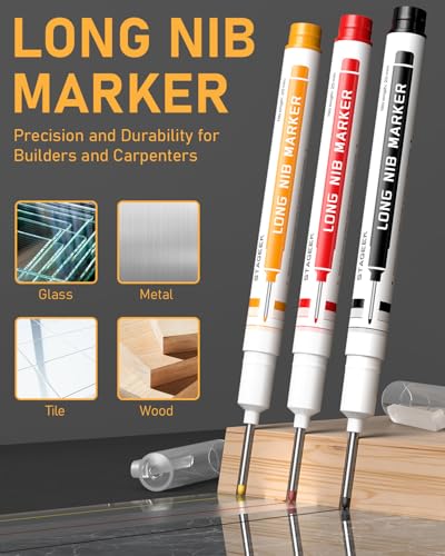 STAGEEK 34 Pack Carpenter Pencils with Sharpener
