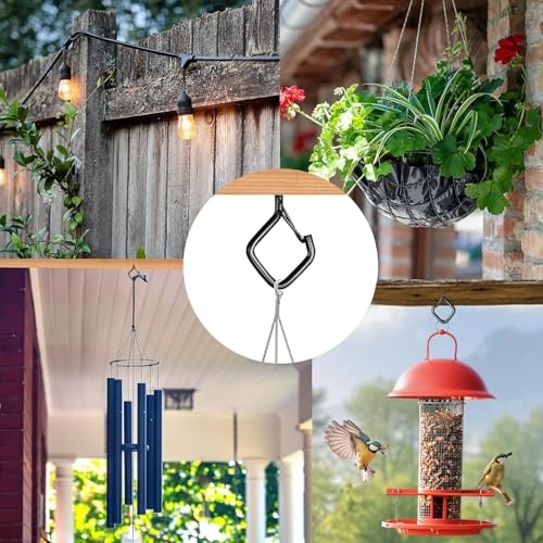 30 Pcs Black Eye Hooks Screw Heavy Duty,Ceiling Hooks for Hanging Plants,String Lights,Cup,Wind Chime,Bird Feeders. Plant Hanger Indoor&Outdoor - color: Black, size: 30Pcs