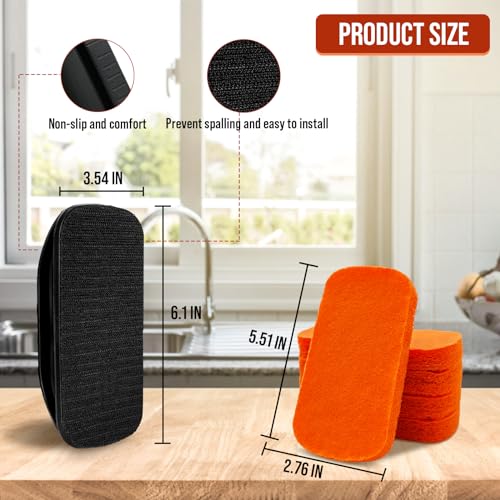 Griddle Cleaning Kit for Blackstone, Non-Scratch Scouring Pads for Kitchen - size: 6pcs