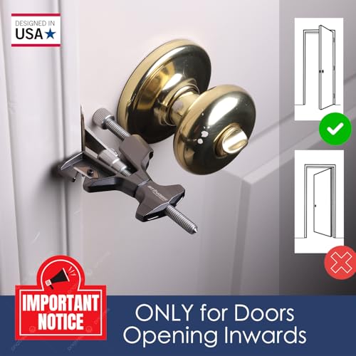 Stinger USA Metal Portable Travel Door Stopper Security Lock for Hotel&Home