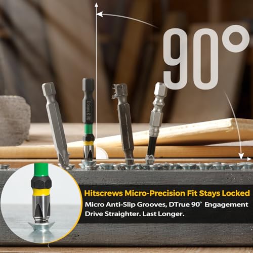 2" Anti-Slip Phillips Impact Bits #2,S2 Steel Screwdriver Bits,360° Laser-Etched Magnetic Driver PH2 Bit, CNC Precision 1/4" Hex Shank – Furniture, Carpentry & Everyday Fastening | 5 Pack - color: Phillips #2, size: 2 inch