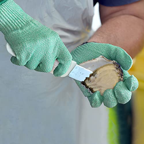 Evridwear Cut Resistant Gloves Food Grade Level 5 Kitchen Safety Protection (Large, Green) - color: Green, size: Large (Pack of 1)