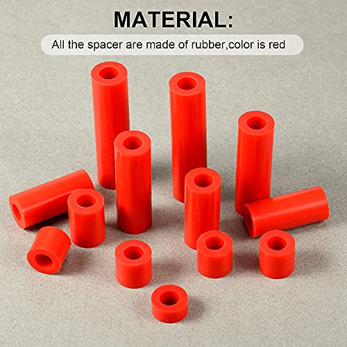 Zonon 150 Pcs Outlet Spacers Electrical Extender Kit Screw Spacers, Red - color: Red