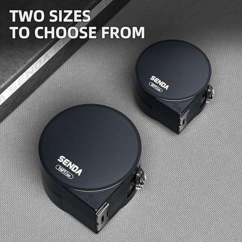 SENDA Tape Measure 16FT/5M, Compact Mini Measuring Tape, Black and White Faceted Ruler Tape, Easy-to-Read Metric/Inch Measurements for Home, Office & DIY Crafts Use(16Ft) - color: Circle, size: 16 FT