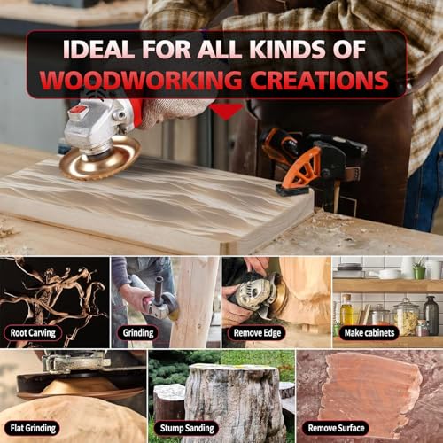 4PCs Angle Grinder Wood Carving Grinding Disc Set - color: 4 PCS Grinding Disc