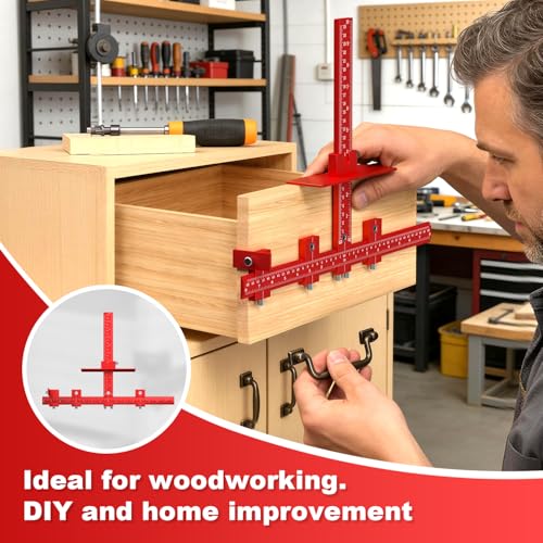 ECY Cabinet Hardware Jig, Adjustable Cabinet Handle Installation Tool