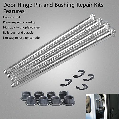 Door Hinge Pin & Bushing Repair Kit, Compatible with Chevy GMC - size: 88-02 Door Hinge Pins