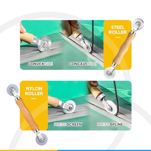 King&Charles Window Screen Replacement, 6in1 Window Screen Door Repair Kit - color: Gray, size: 59"×106"