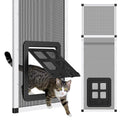 Vertical Ventilated Cat Door for Window, Fits 31"-42" Height Window, 2-Min Install | Aluminum Frame + Stainless Steel Mesh | Breathable Bug-Proof Window Cat Door Insert, Adjustable Pet Door Window - size: Vertical: 31''-42''H