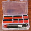 Heat Shrink Tubing Kit + 300W Mini Heat Gun for Shrink Tubing – 240pcs 3:1 Ratio Adhesive Lined Waterproof Heat Shrink Tubing for Wire Shrink Wrap - size: Shrink Ratio 3:1 & with case