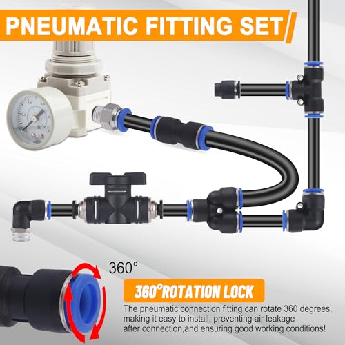 200 PCS Pneumatic Quick Connect Air Hose Fitting Kit