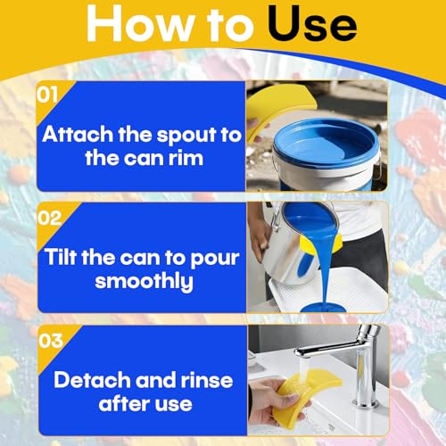 16-Pack Quart Paint Can Pour Spout for Universal Pint, Quart & Gallon Cans