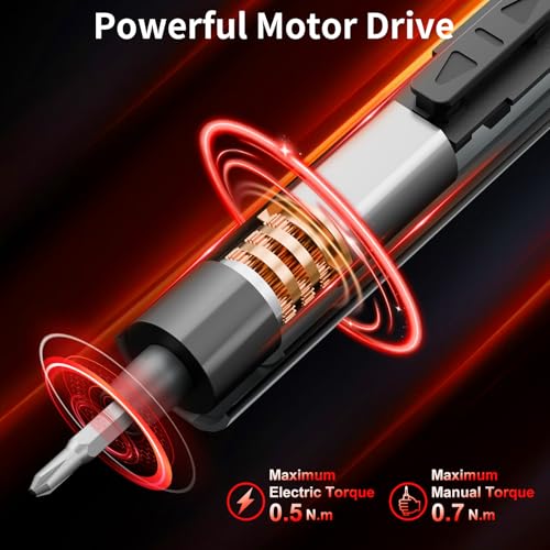 SHARDEN 29 iN 1 Upgraded Mini Electric Screwdriver With Screen Display(Red) - color: Upgraded-red