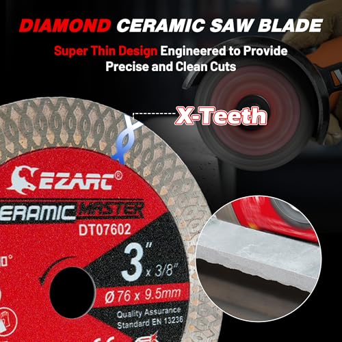 EZARC 3 Inch Cut Off Wheel Set for Metal, Wood, Tile, 3/8" Arbor, 3-Pack