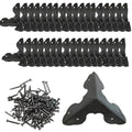 32PCS Black Jewelry Box Corner Bracket, Metal Cabinet Corner Protector for Wooden, Chest, Table, Desk, Photo Frame, DIY (1.3*1.3*1.3 inch) - style: Black-1.3inch