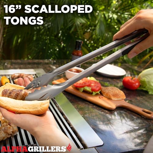 Alpha Grillers Grill Tools Set, BBQ & Grilling Accessories Outdoor Utensils
