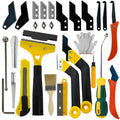 Grout Removal Tool Kit – 33Pcs Tile Caulk Scraper Set with Carbide Saws, Ergonomic Handle & Multi-Shape Blades for Efficient Bathroom, Shower & Kitchen Floor