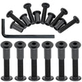 25 Pcs M8x40mm Black Furniture Bolt Cabinet Connector Screws for Furniture - size: M8x40mm