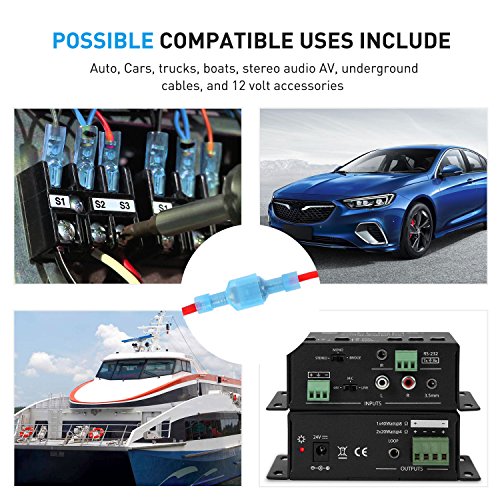 Nilight 200PCS Male Female Fully Insulated Wire Crimp Terminal Nylon Quick Connectors Wiring Spade 16-14 Gauge, 2 Years Warranty - color: 200PCS Spade Terminal