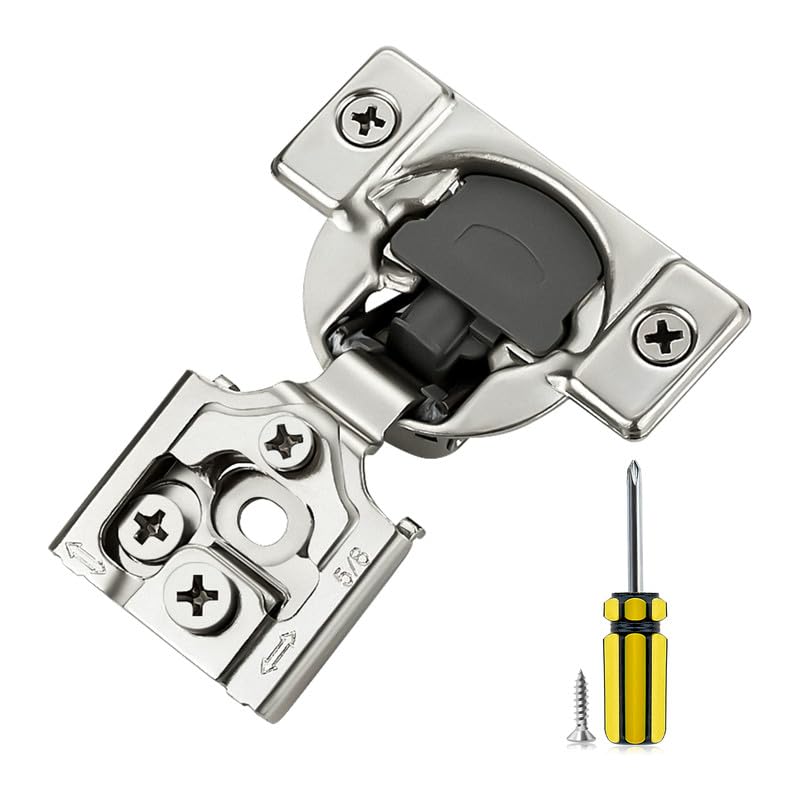 Ravinte 5/8 Inch Overlay Soft Close Hinge Kitchen Cabinet Hinges 10 Pack - size: 5/8 inch Overlay