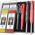 Nicpro Carpenter Pencils with Sharpener & Sleeve, 2Pack Construction Pencil - size: 2 Pack
