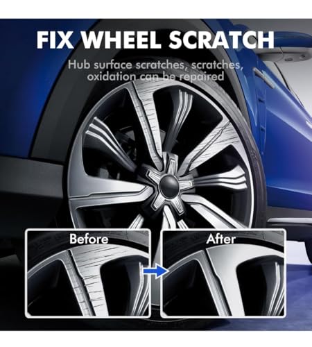 Silver Gray Rim Touch Up Paint, Rim Repair Kit Curb Rash - color: Gloss Silver