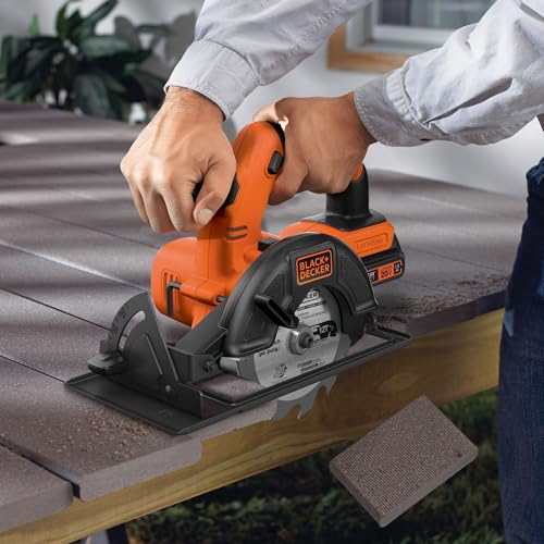 BLACK+DECKER 20V MAX POWERCONNECT 5-1/2 in. Cordless Circular Saw with Battery and Charger (BDCCS20C)