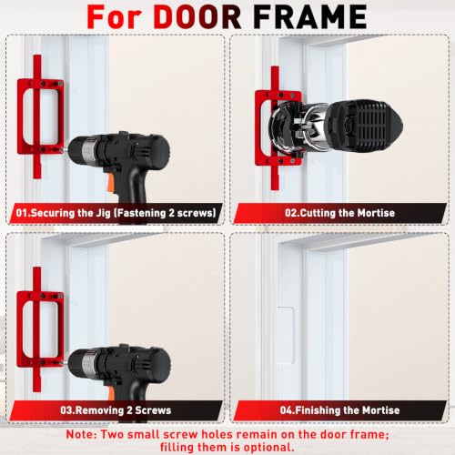 3-1/2" Fixed Size Door Hinge Jig for Door and Jamb, Aluminum Alloy - size: 3.5 in with Door Lock Kit