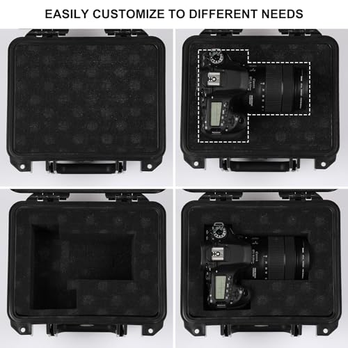 Mayouko Portable Tool Box with Shock- Proof Sponge, Water Proof Grade IP67, Waterproof Hard Case with Foam Insert, Handheld Gimbal Explosion-Proof Box, Waterproof Hard Case, 10.6 x 9.7 x 6.9 inch - size: 10.4"Lx 9.4"Wx 6.9"H