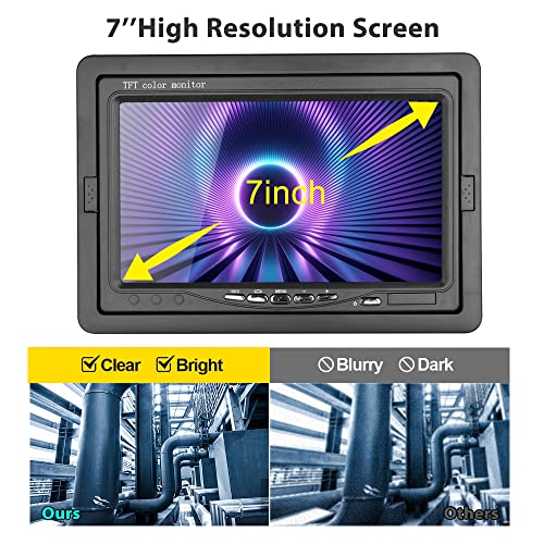 Generic 7 Inches Monitor 100ft/30m with Distance Mark Plumbing Snake Pipe Inspection Video Camera,DVR Recorder Waterproof IP68 Drain Sewer Pipeline Industrial Endoscope System…