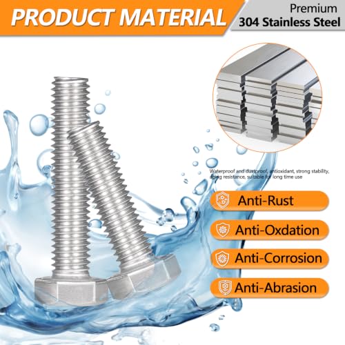 232 Pcs M6 Hex Bolts and Nuts Assortment Kit, M6-16/20/30/40/50mm Screws - size: M6 - 16/20/30/40/50mm