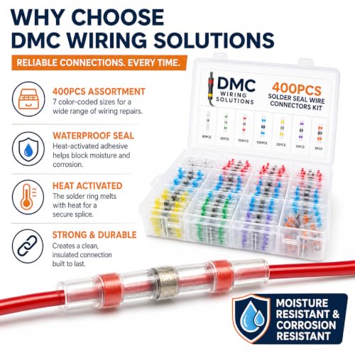 400PCS Solder Seal Wire Connectors, Heat Shrink Kit