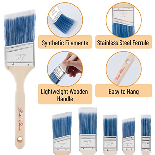 Bates- Paint Brushes, 1.5-Inch, 12 Pack, Treated Wood Handle, Paint Brushes for Walls - color: Wood Handle, size: 12 Pack, 1.5"