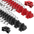 PINOZE 48PCS Magnetic Modular Wrench Organizers for Tool Drawers - Black & Red - Wrench Rack with Metric & SAE Labels, Customizable Magnet Tool Storage Holder for Tool Box Organization