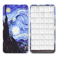 qianshan 40Pcs Empty Half Pans Watercolor Tin Palette with Magnetic Stripe - color: Starrynight